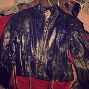 Faux leather jacket